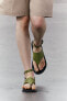 Фото #2 товара Flat leather slider sandals