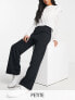 Фото #1 товара Miss Selfridge Petite slouchy dad trouser in black - BLACK