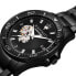 Maserati Herren Armbanduhr Sfida 44 mm Transparenter Gehäuseboden und offenes Herzzifferblatt Armband Stainless Steel R8823140005