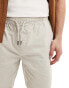 Brave Soul chino shorts with elasticated waist in stone