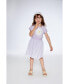 ფოტო #3 პროდუქტის Girl Crinkle Dress With Applique Vichy Lilac - Child