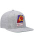 Фото #5 товара Men's Heathered Gray Phoenix Suns Hardwood Classics Team 2.0 Snapback Hat