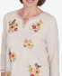 Classic Sunflowers and Birds Top Бежевый, S - фото #2