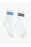Фото #2 товара Kolej Çorap Seti 2'li Şerit Detaylı