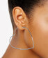 ფოტო #2 პროდუქტის Silver-Tone Large Open Heart Hoop Earrings, 2.5"