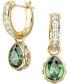 ფოტო #1 პროდუქტის Gold-Tone Mixed Crystal Charm Hoop Earrings