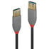 Фото #2 товара Lindy 0.5m USB 3.2 Type A Extension Cable - Anthra Line - 0.5 m - USB A - USB A - USB 3.2 Gen 1 (3.1 Gen 1) - 5000 Mbit/s - Black