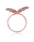 RA 18K Rose Gold Plated Multi Color Cubic Zirconia Butterfly Ring