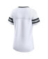 ფოტო #2 პროდუქტის Women's White Las Vegas Raiders Sunday Best Lace-Up T-shirt