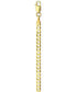 ფოტო #2 პროდუქტის Curb Chain 22" Necklace (3-3/5mm) in Solid 14k Gold
