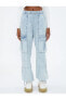 Фото #34 товара Kot Kargo Pantolon Cep Detaylı Beli Bağcıklı - Baggy Jean