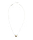 Sterling Silver Chain with 18K Gold Over Sterling Silver Crest Pendant Necklace