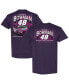 Фото #1 товара Men's Purple Alex Bowman Car T-shirt