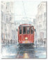 Фото #1 товара Watercolor Streetcar Study I Gallery-Wrapped Canvas Wall Art - 16" x 20"