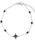 ფოტო #1 პროდუქტის Black Spinel Star Chain Bracelet (5/8 ct. t.w.) in Sterling Silver