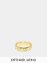 Фото #1 товара ASOS DESIGN 14k gold plated ring with engraved heart design