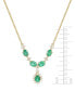 ფოტო #4 პროდუქტის Gemstone & Diamond (1/3 ct. t.w.) Fancy 17" Statement Necklace in 14k Gold