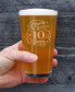 Cheers to 10 Years 10th Anniversary Gifts Pint Glass, 16 oz