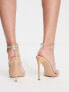 Simmi London Nolan embellished barely there sandals in beige