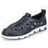 Leather openwork shoes Rieker W RKR652, navy blue