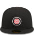 Фото #2 товара Men's Black Chicago Cubs Pastel Undervisor 59FIFTY Fitted Hat