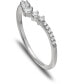 Cubic Zirconia V Band in Sterling Silver, Created for Macy's