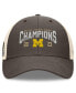 ფოტო #1 პროდუქტის Men's Heather Gray Michigan Wolverines College Football Playoff 2023 National Champions Unstructured Trucker Adjustable Hat