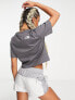 Фото #3 товара The North Face Leaf Drawing cropped chest print t-shirt in grey Exclusive at ASOS