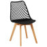 Фото #3 товара Krzesło skandynawskie z drewnianymi nogami do domu restauracji maks. 150 kg 4 szt. CZARNE