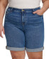 TH Flex Plus Size Cuffed Denim Shorts, Created for Macy's