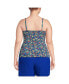 Фото #3 товара Plus Size G-Cup Chlorine Resistant Wrap Underwire Tankini Swimsuit Top