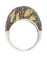 ფოტო #2 პროდუქტის Suzy Levian Sterling Silver Cubic Zirconia Multi-Color Pave Dome Ring