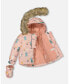 ფოტო #2 პროდუქტის Baby Girls Baby Two Piece Baby Snowsuit Sage Green And Printed Cats - Infant|Toddler