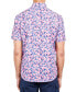Men's Slim-Fit Performance Stretch Floral Print Short-Sleeve Button-Down Shirt