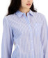 Фото #3 товара Women's Cotton Bayou Stripe Long-Sleeve Shirt