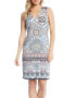 Karen Kane 247721 Womens Tuscan Tile Sleeveless Sheath Dress Multi Size Large