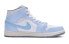 Кроссовки Air Jordan 1 BIGNIU Cartoon Blue White Grey