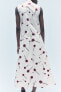 Фото #5 товара Платье-рубашка из поплина с принтом — zw collection ZARA