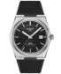 ფოტო #1 პროდუქტის Men's Swiss Automatic PRX Black Rubber Strap Watch 40mm