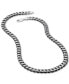ფოტო #3 პროდუქტის Men's Curb Link 22" Chain Necklace (8mm) in Sterling Silver & Black Ruthenium-Plate