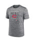 Фото #3 товара Men's Anthracite Cincinnati Reds Authentic Collection Velocity Practice Space-Dye Performance T-shirt