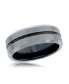 Фото #1 товара Кольцо METALLO Tungsten Silver Stripe Black