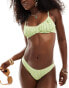 Billabong wave check bliss bikini top in green