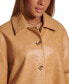 Women's Faux Leather Relaxed Vintage Look Blazer