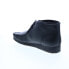 Фото #11 товара Clarks Wallabee Boot 26155512 Mens Black Leather Lace Up Chukkas Boots