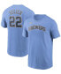 Фото #1 товара Men's Christian Yelich Light Blue Milwaukee Brewers Name Number T-shirt