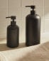 Black resin bathroom soap dispenser