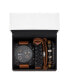 Фото #2 товара Наручные часы American Exchange Quartz Brown Leather 48 мм + Браслеты, набор из 5 шт.