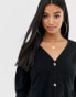 ASOS DESIGN petite smock dress in black