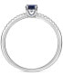 ფოტო #3 პროდუქტის Sapphire (1/3 ct. t.w.) & Diamond (1/10 ct. t.w.) Ring in Sterling Silver (Also in Ruby & Emerald)